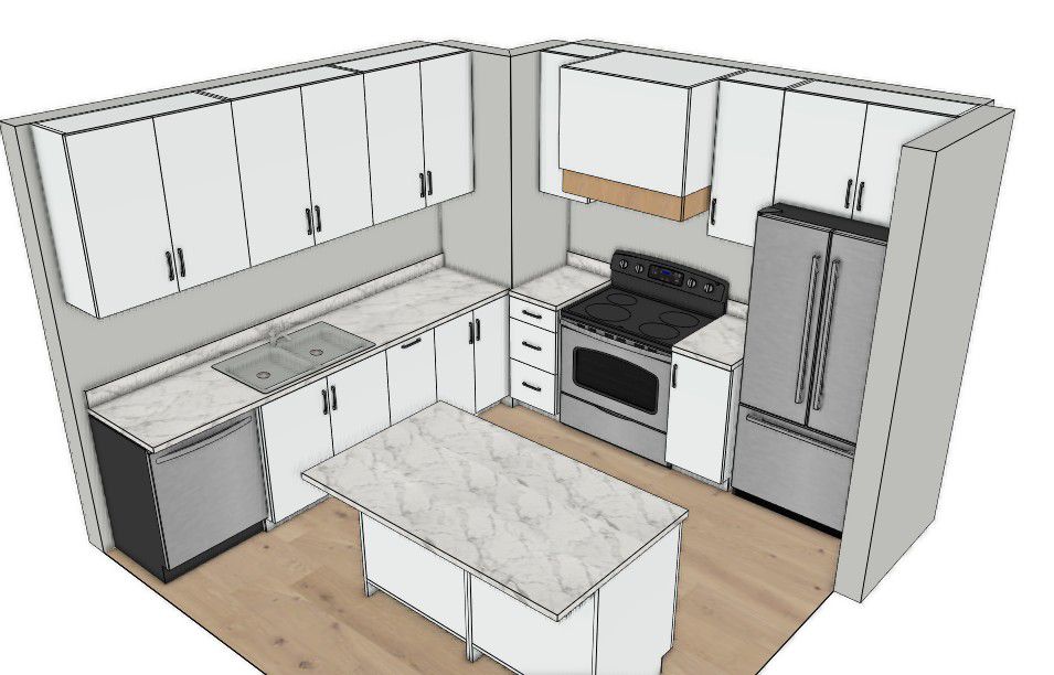 Compact MDF kitchen solution 1